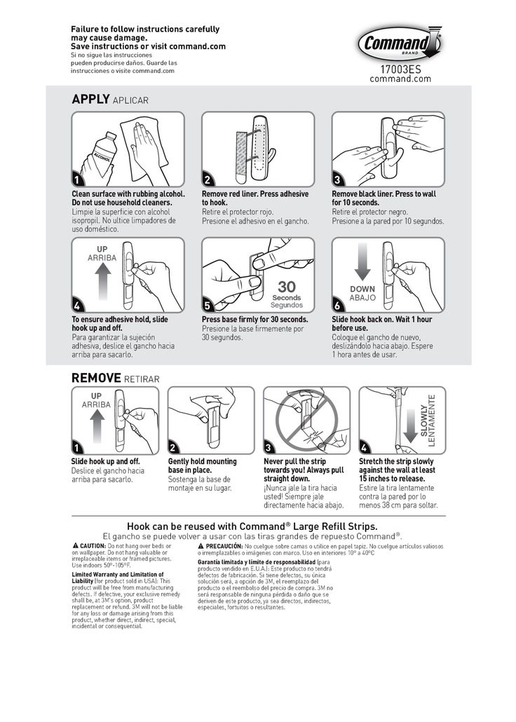 3M Command Large Utility Hooks, White, Damage-Free Indoor Organization, 6 Hooks