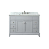 Aurora Blue 49 in. Vanity with Carrara Top