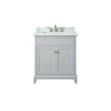 Aurora White 31 in. Vanity with Carrara Top