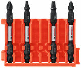Bosch Custom Case 4-Piece 1/4-in x 2-1/2-in Double-Ended Impact Driver Bits, Phillips/Square/Torx