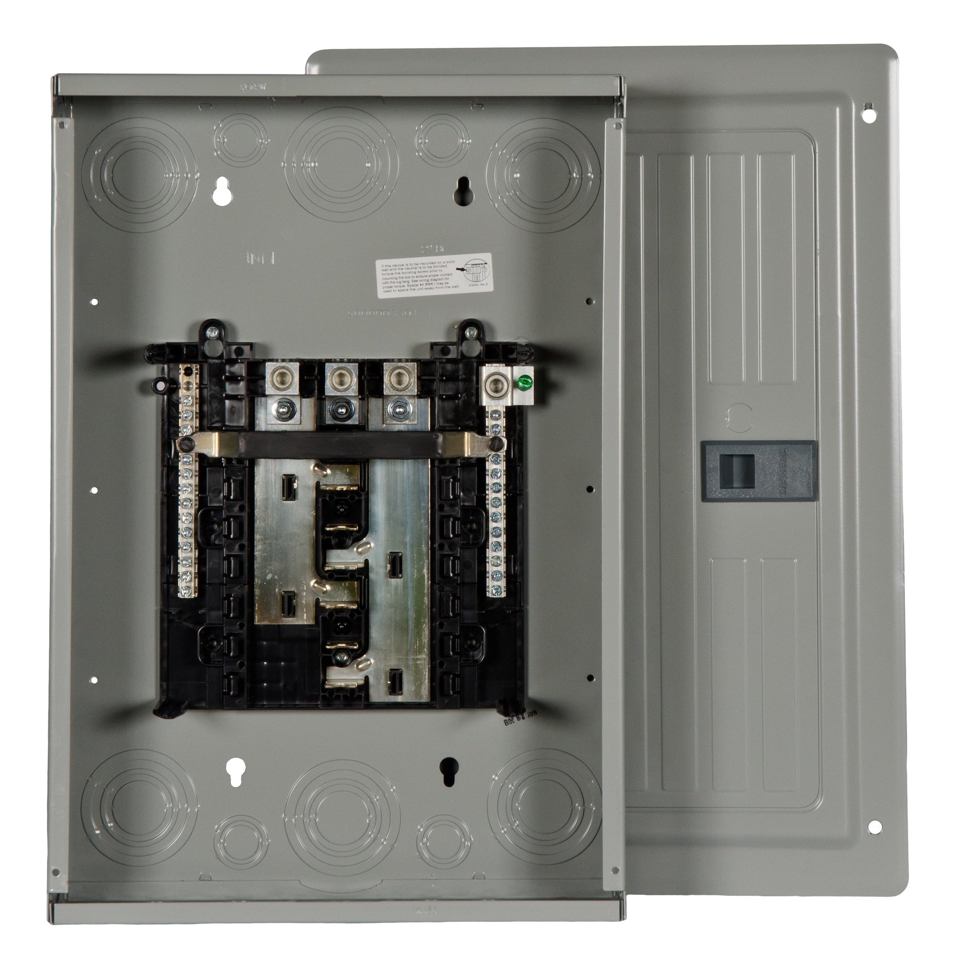 Siemens ES 200-Amp 12-space load center - front view