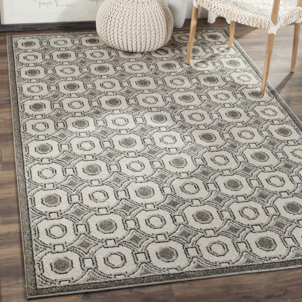 Safavieh Oka 4 x 6 Ivory/Gray Indoor/Outdoor Geometric Area Rug