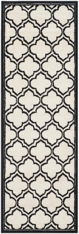 Safavieh Moroccan 2 x 7 Ivory/Anthracite Indoor Trellis Runner Rug