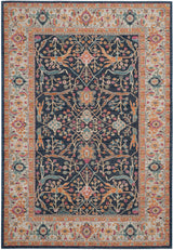 Safavieh Madison Toila 5 x 8 Navy/Creme Indoor Floral/Botanical Oriental Area Rug