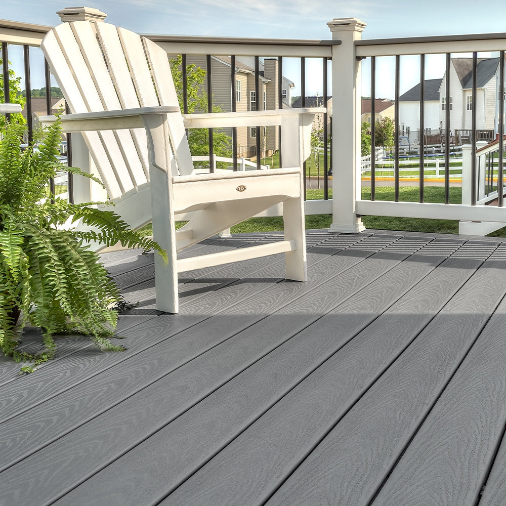 Trex Select 1-in x 6-in x 16-ft Pebble Grey Grooved Composite Deck Board