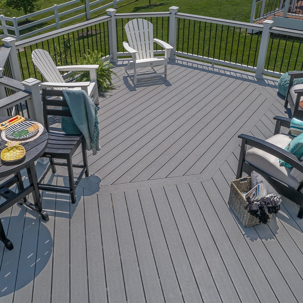 Trex Select 1-in x 6-in x 16-ft Pebble Grey Grooved Composite Deck Board