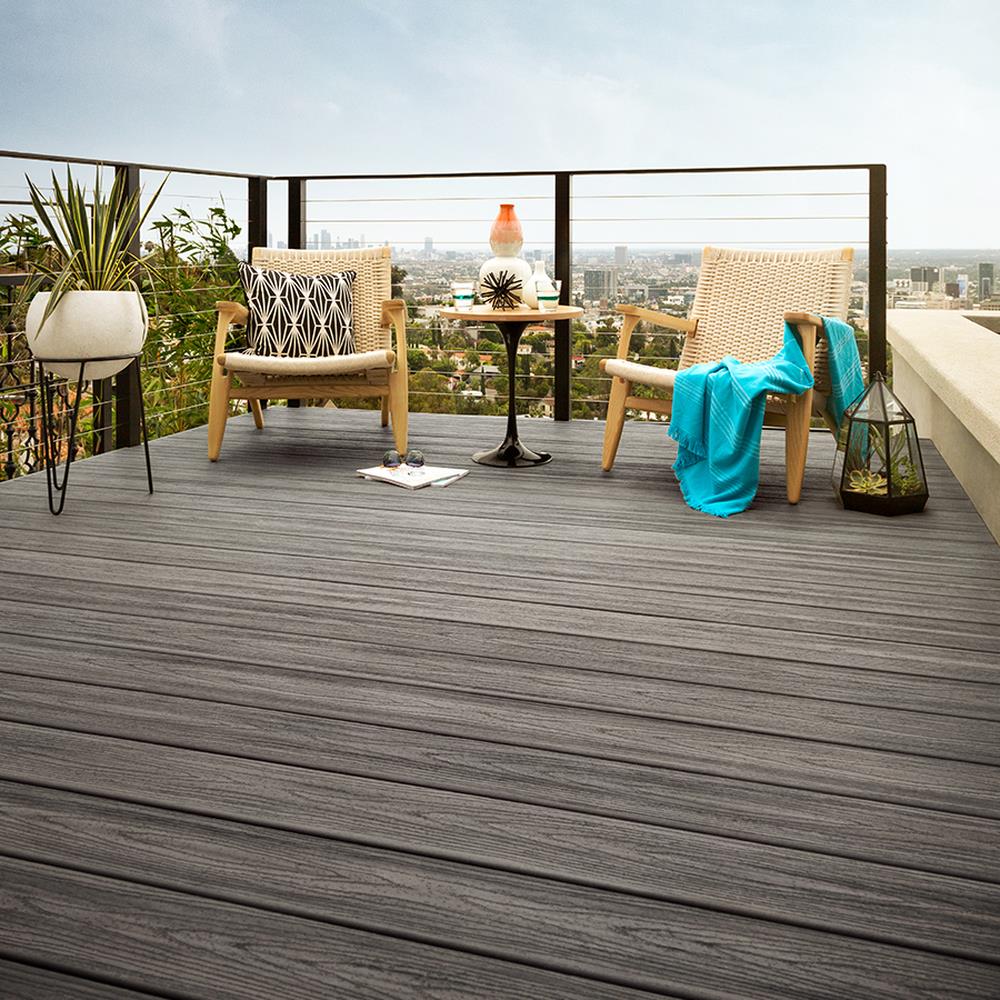 Trex Transcend 2-in x 6-in Island Mist Square Composite Deck Board (32-Pack)
