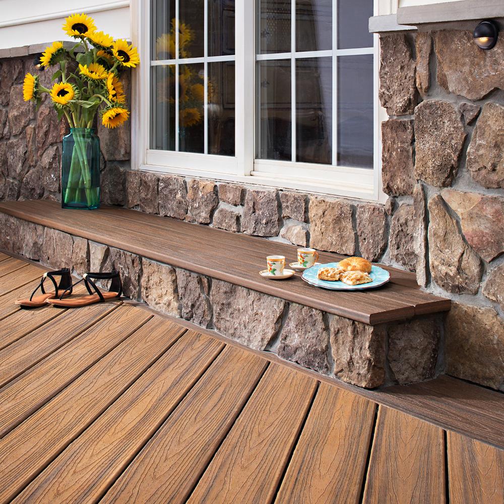 Trex Transcend 2-in x 6-in Havana Gold Square Composite Deck Board (32-Pack)
