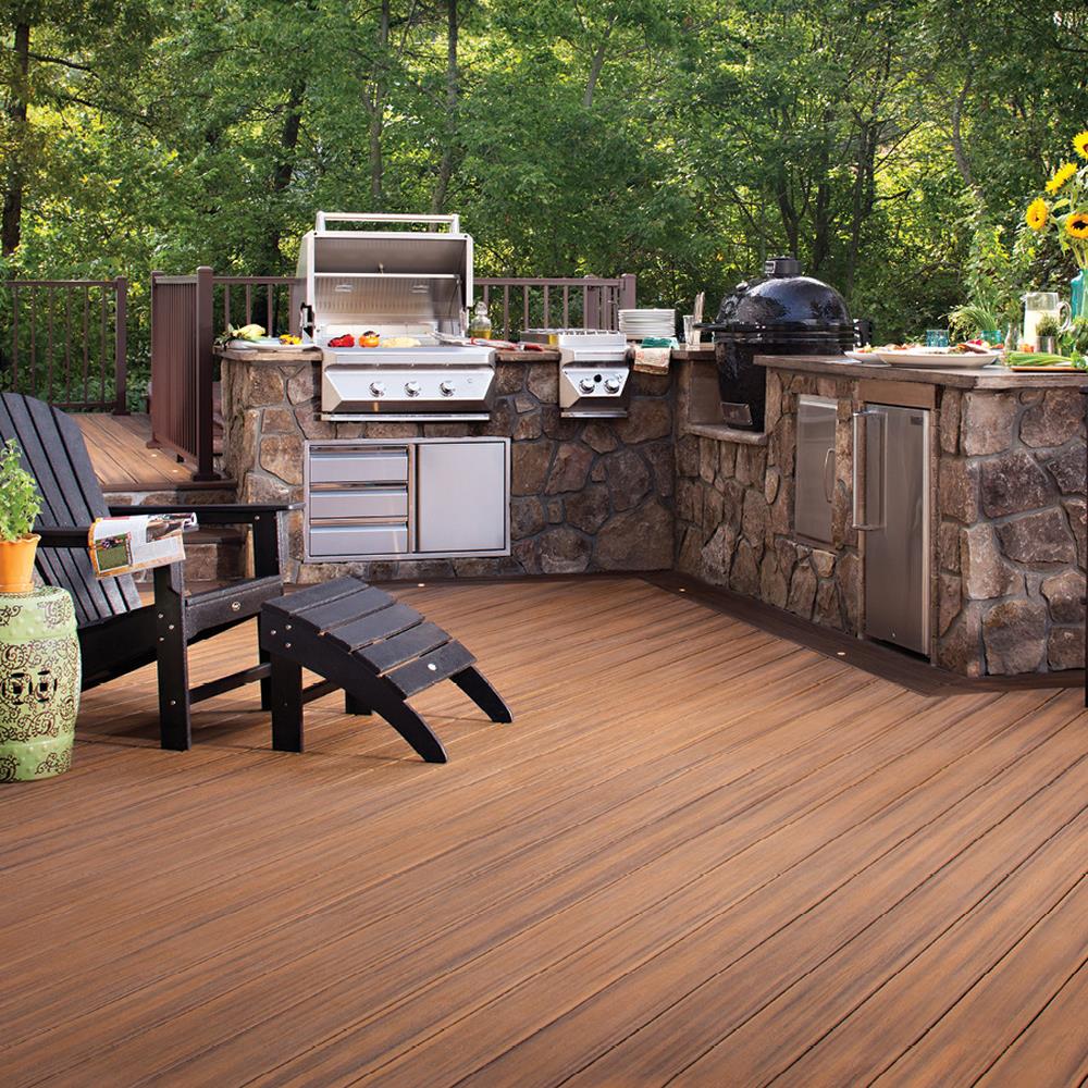 Trex Transcend 2-in x 6-in Havana Gold Square Composite Deck Board (32-Pack)