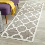 Safavieh Pompey 2 x 7 Dark Gray/Beige Indoor Trellis Runner Rug