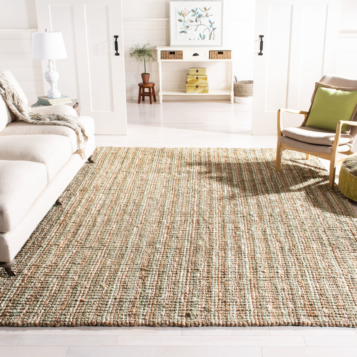 Safavieh Natural Fiber Bellport 5 x 8 Natural Indoor Solid Coastal Handcrafted Jute Area Rug