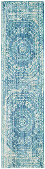 Safavieh Valencia Konye 2 x 6 Blue/Multi Indoor Abstract Vintage Runner