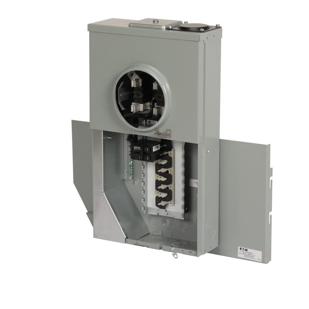 Eaton Type BR 100-Amp 12-space load center - angle view