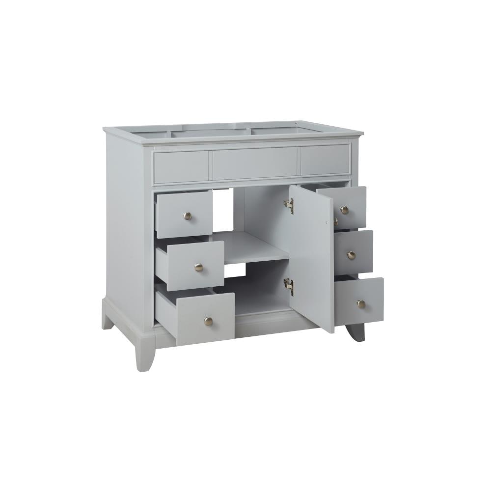 Aurora White 37 in. Vanity with Carrara Top