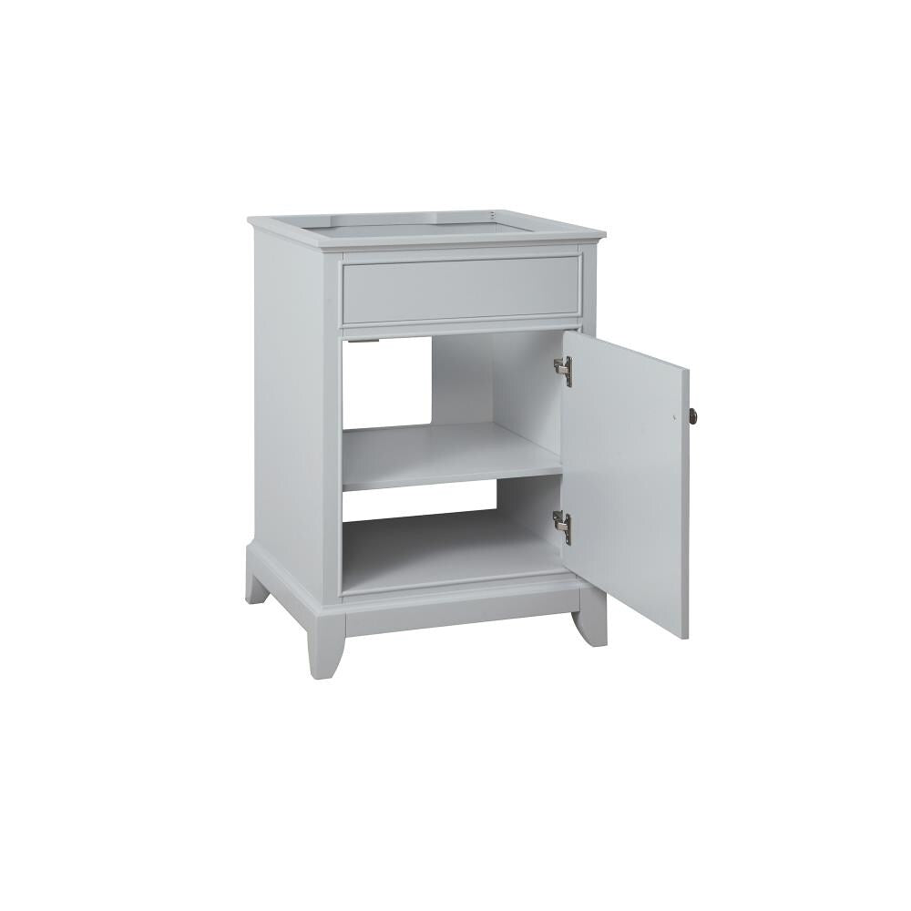 Aurora 25 in. White Vanity with Carrara Top