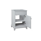 Aurora 25 in. White Vanity with Carrara Top