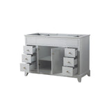 Aurora 49-in Bathroom Vanity with Carrara Marble Top, Light Gray, Single Sink
