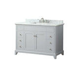 Aurora Blue 49 in. Vanity with Carrara Top