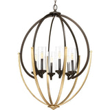 Progress Lighting Evoke 6-Light Antique Bronze Transitional Chandelier