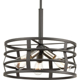 Progress Lighting Remix 3-Light Graphite Transitional Drum Medium Hanging Pendant Light