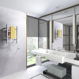 ANZZI Polished Chrome Plug-In Wall Mount Towel Warmer, 17.71-in W x 19.69-in H