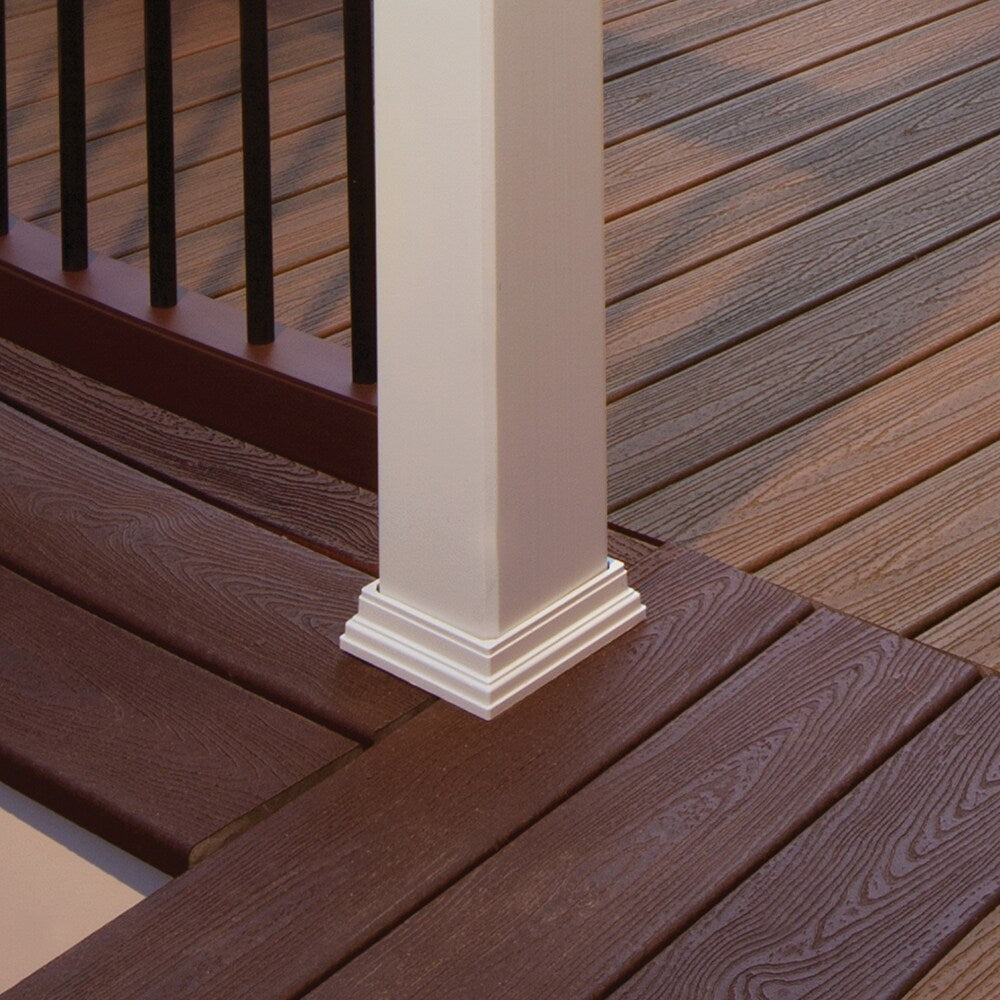 Trex 4-in x 4-in Classic White Composite Deck Post Base Trim