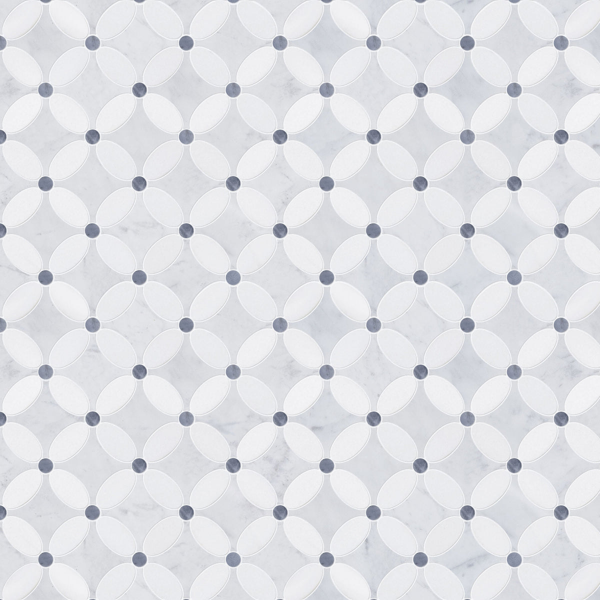 Satori Flower 12-in x 12-in Polished Natural Stone Marble Mosaic Tile