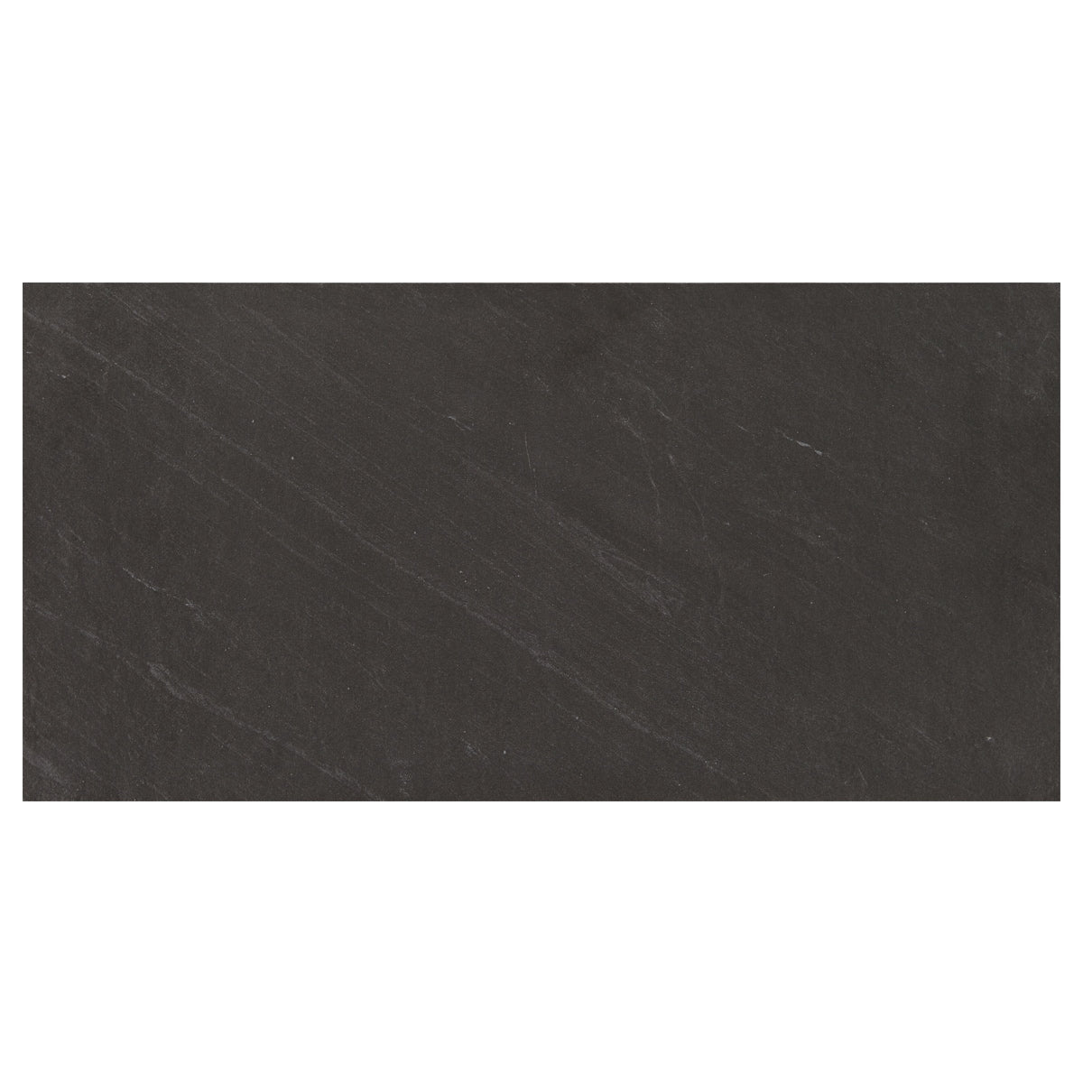 American Olean Carbon Mist Slate 12-in x 24-in Glazed Porcelain Stone Look Floor and Wall Tile