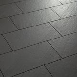 American Olean Carbon Mist Slate 12-in x 24-in Glazed Porcelain Stone Look Floor and Wall Tile