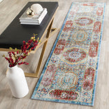Safavieh Valencia Candence 2 x 8 Blue/Multi Indoor Distressed/Overdyed Vintage Runner