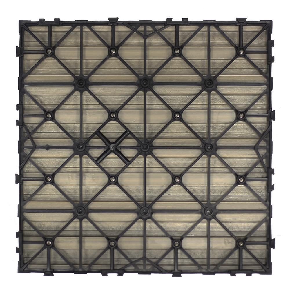 NewTechWood 12-in x 12-in 10-Pack Roman Antique Prefinished Composite Deck Tile (10-sq ft)