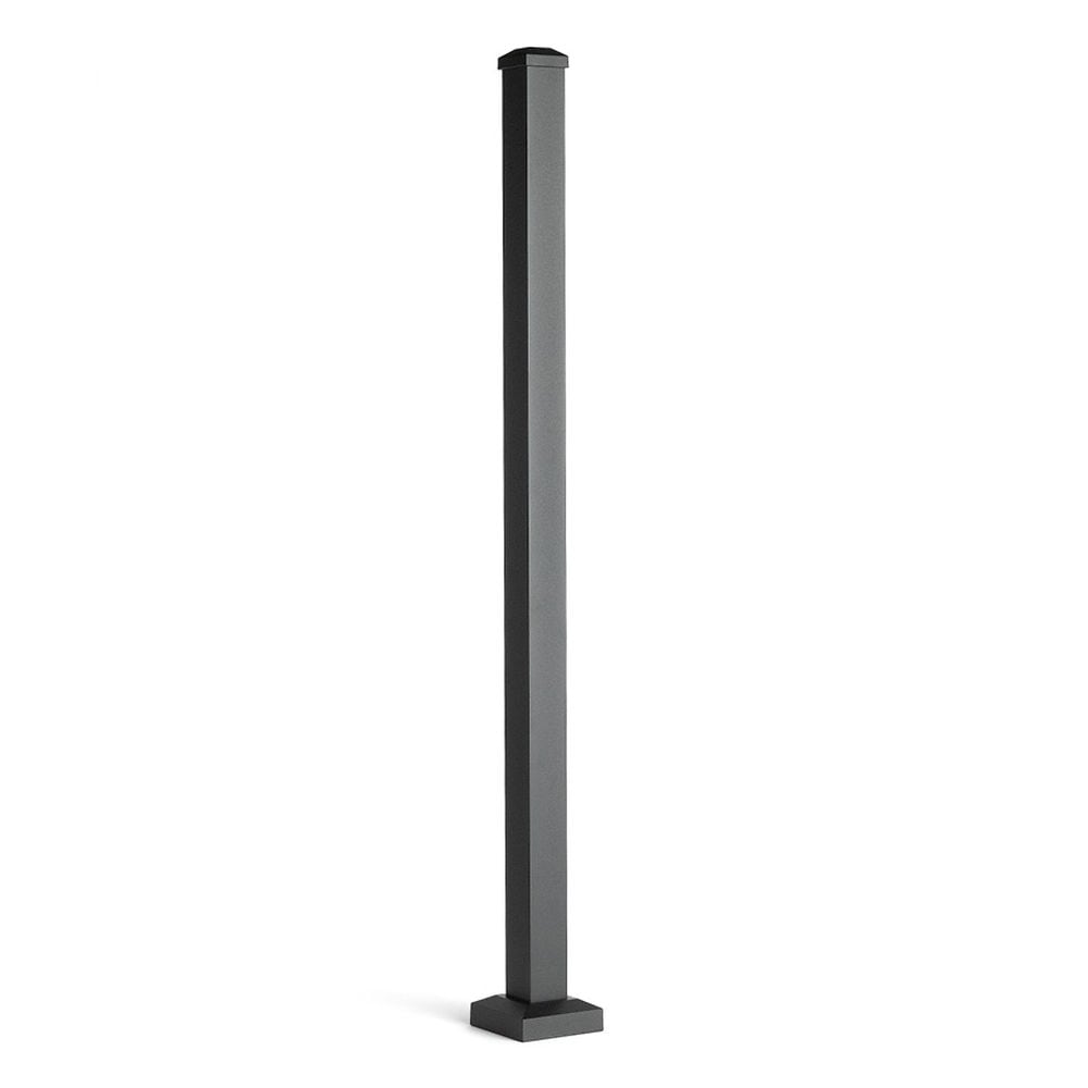 Trex Signature Railing 2.5-in x 2.5-in x 3-1/4-ft Charcoal Black Aluminum Deck Post