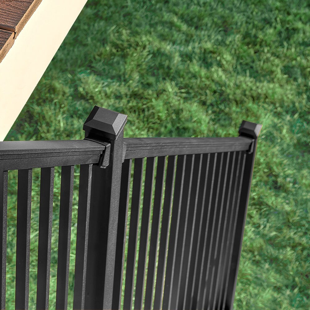 Trex Signature Railing 2.5-in x 2.5-in x 4-1/2-ft Charcoal Black Aluminum Deck Post