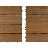 NewTechWood 36-in x 12-in 5-Pack Peruvian Teak Prefinished Composite Deck Tile (15-sq ft)