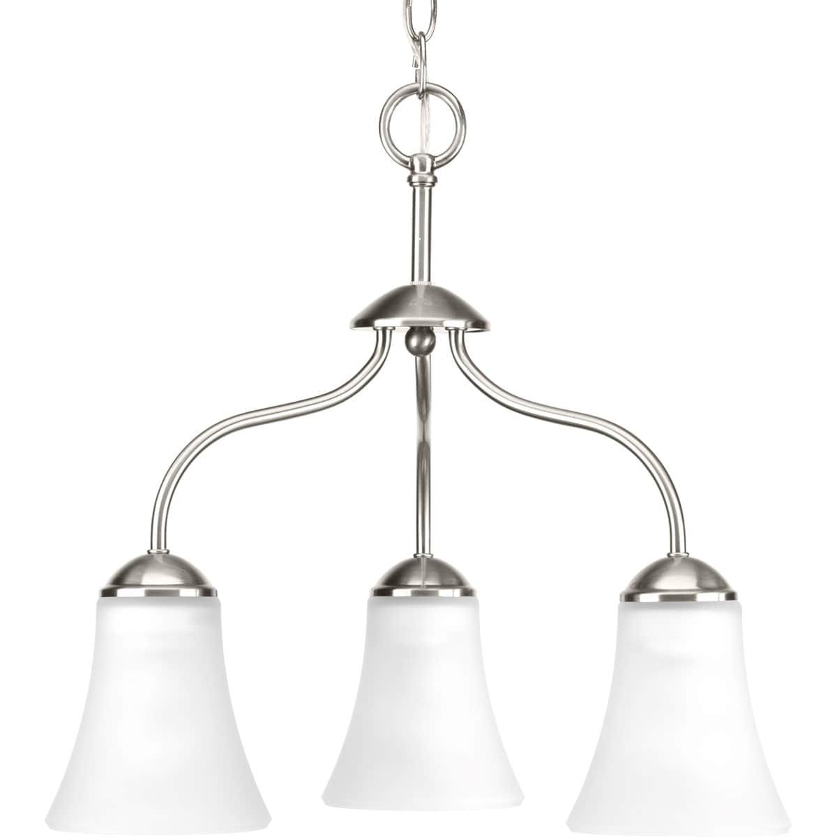 Progress Lighting Classic 3-Light Brushed Nickel Traditional Chandelier