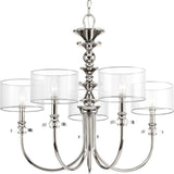 Progress Lighting Marche 5-Light Polished Nickel Traditional Chandelier