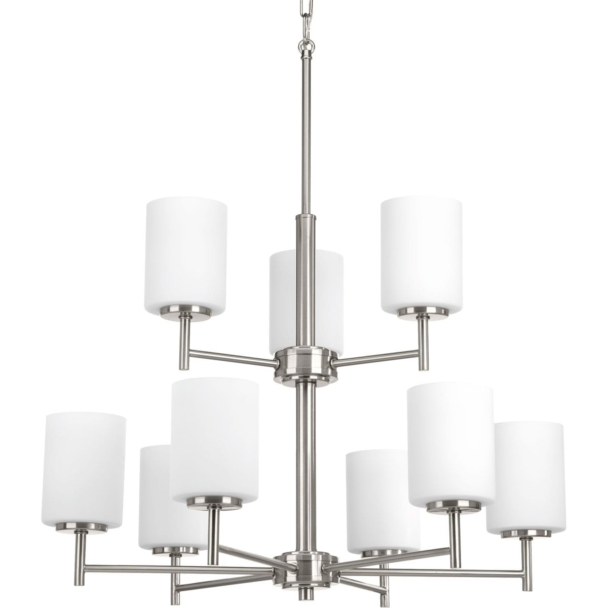 Progress Lighting Replay 9-Light Brushed Nickel Modern/Contemporary Chandelier
