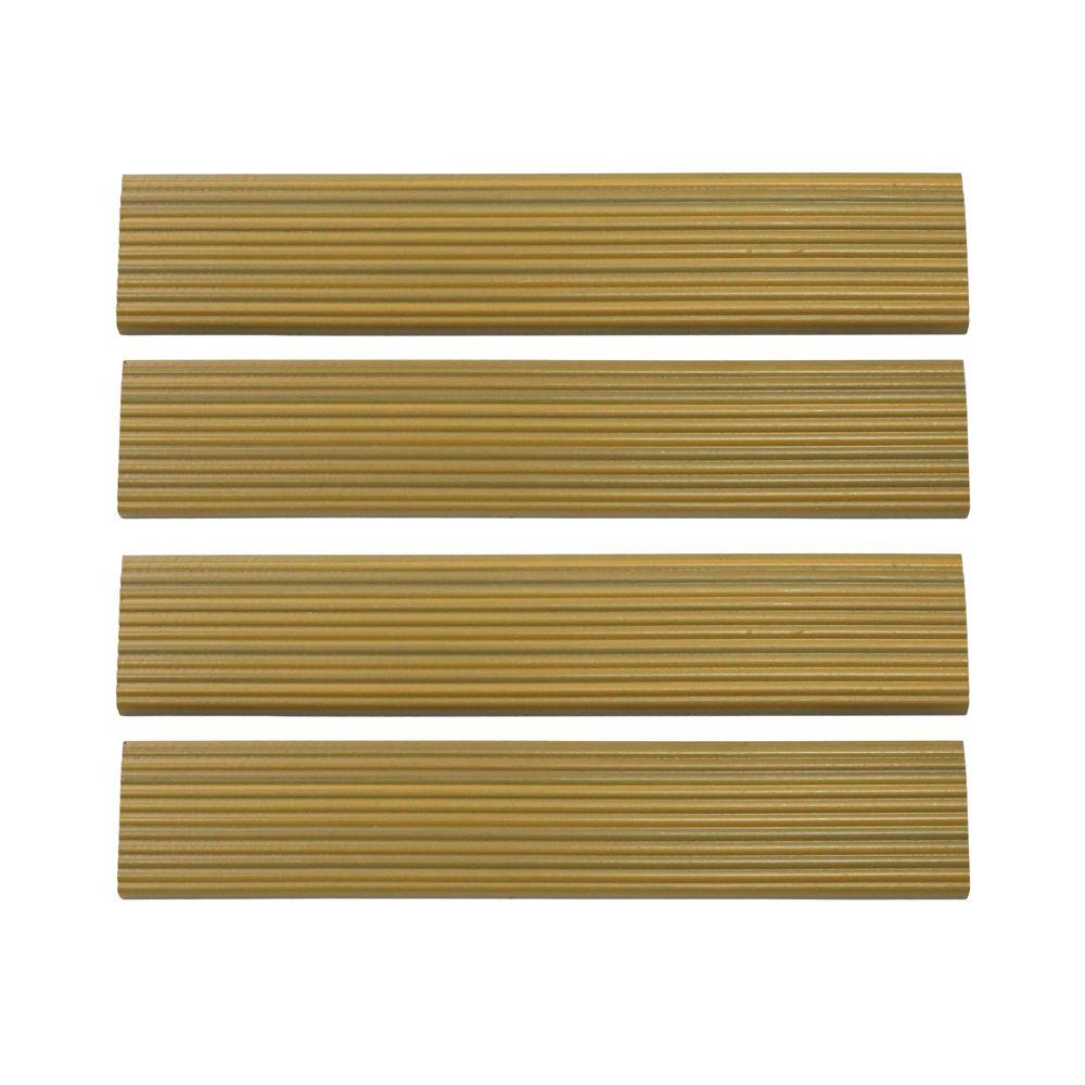 NewTechWood 2-in x 12-in 4-Pack English Oak Prefinished Composite Deck Tile (1-sq ft)