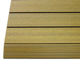 NewTechWood 2-in x 12-in 4-Pack English Oak Prefinished Composite Deck Tile (1-sq ft)