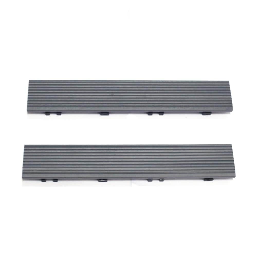 NewTechWood 2-in x 12-in 4-Pack Westminster Gray Prefinished Composite Deck Tile (1-sq ft)