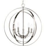 Progress Lighting Equinox 5-Light Polished Nickel Transitional Chandelier