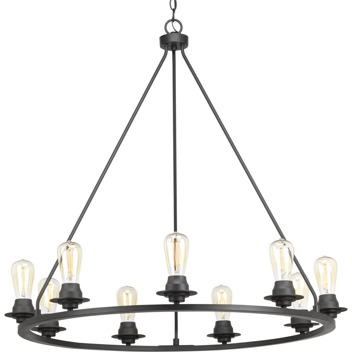 Progress Lighting Debut 9-Light Gray Farmhouse Chandelier