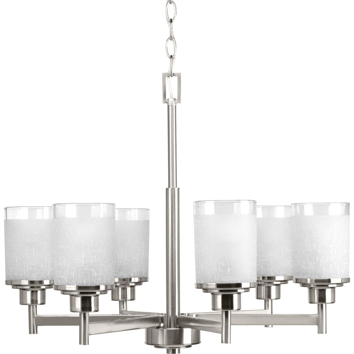 Progress Lighting Alexa 6-Light Brushed Nickel Traditional Chandelier