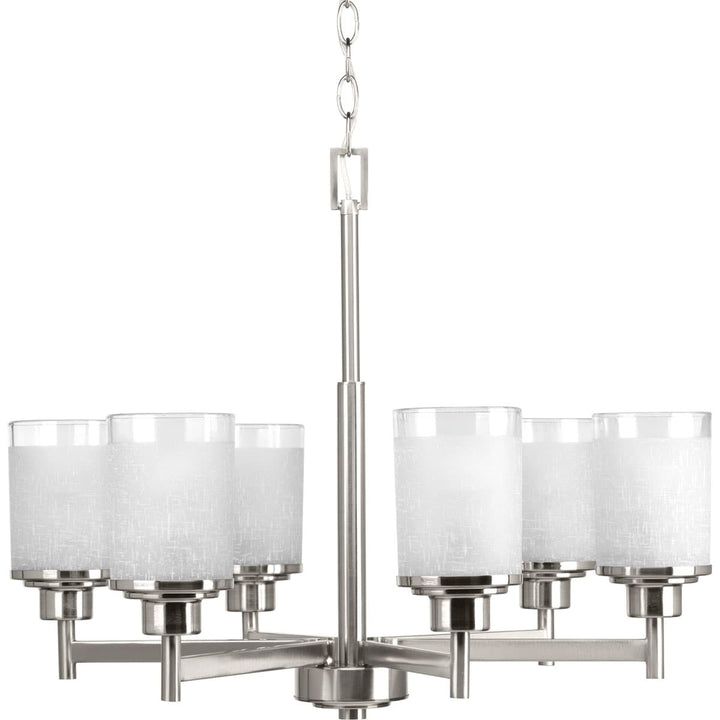 Progress Lighting Alexa 6-Light Brushed Nickel Traditional Chandelier