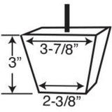 3 in. x 3-7/8 in. Unfinished Solid Hardwood Square Bun Foot - Super Arbor