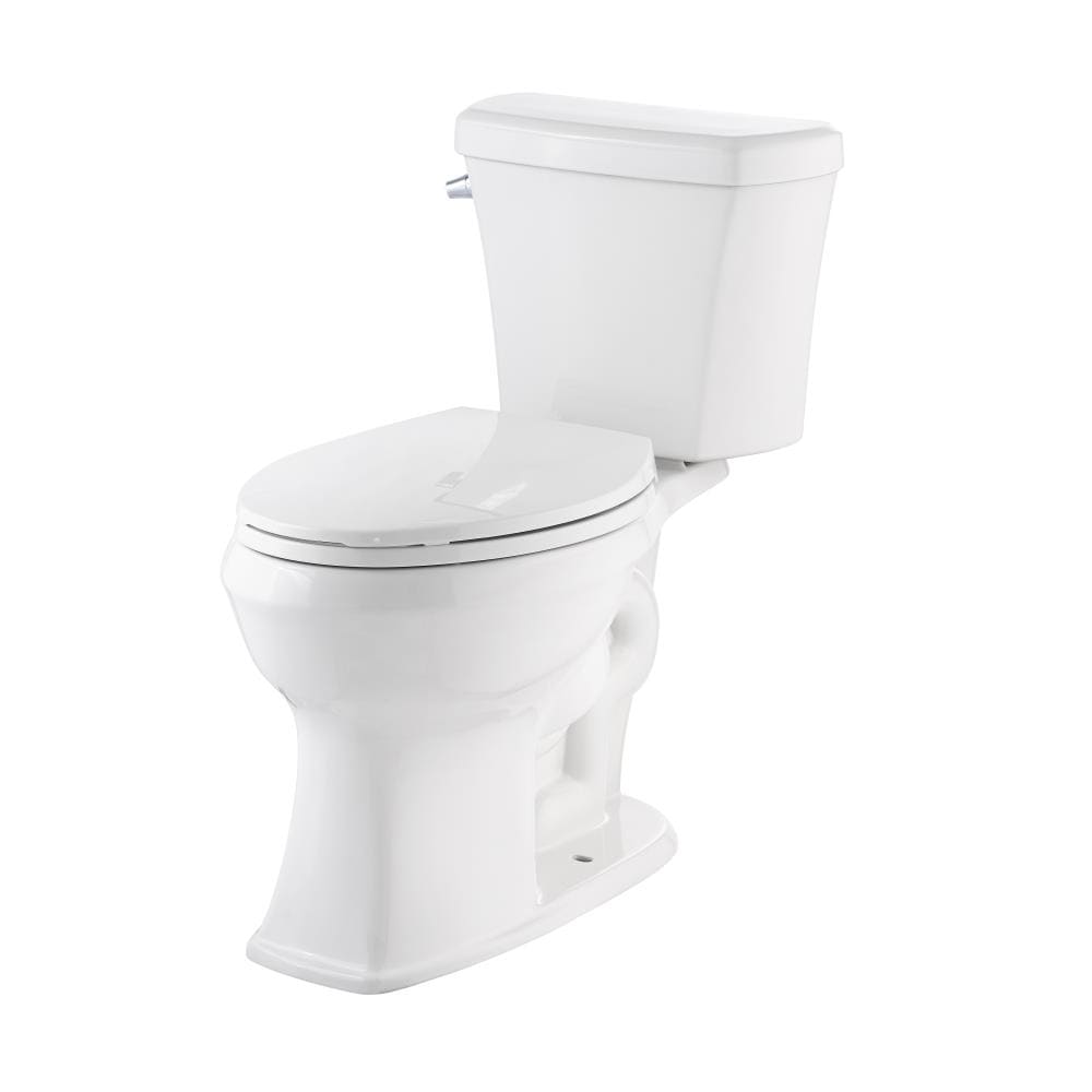 New Lower Price; Jacuzzi Lyndsay White WaterSense Elongated Chair Height 2-Piece Toilet, 12-in Rough-In, 1.28 GPF