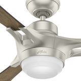 Hunter Signal WiFi-Enabled 54-in Matte Nickel Indoor Smart Ceiling Fan with Integrated LED Light and Remote (3-Blade)