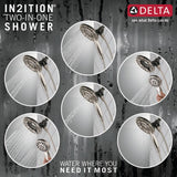 Delta In2ition Universal Showering Components Satin Nickel 4-Spray Dual/Combo Shower Head, 6-in, 2.5 GPM (9.5 LPM)