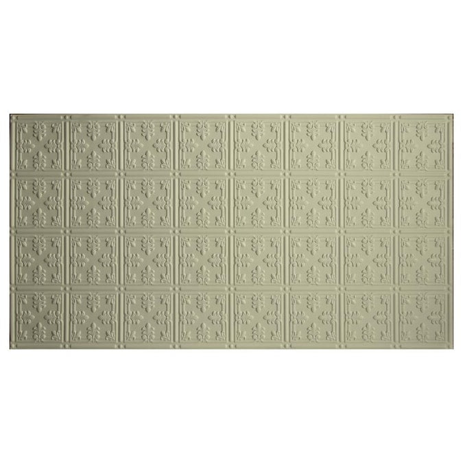 Dimensions 4-ft x 2-ft Creme Polystyrene Surface-mount Ceiling Plank (1-Pack, 8-sq ft / Case)
