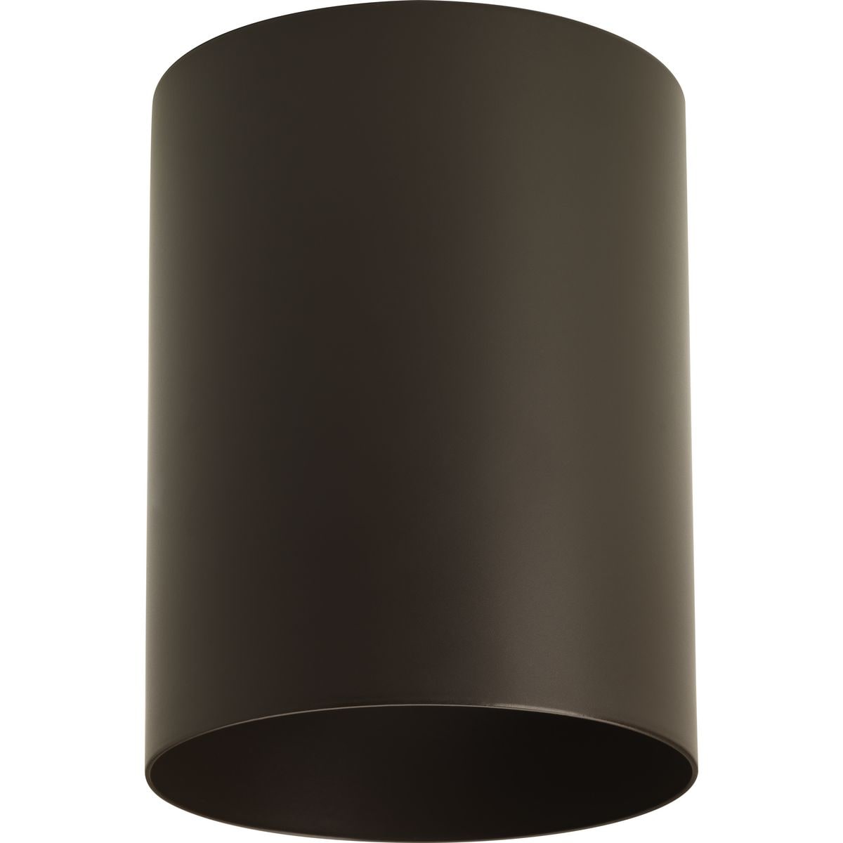 Progress Lighting Cylinder 5-in Antique Bronze Indoor/Outdoor Flush Mount Light, P5774-20